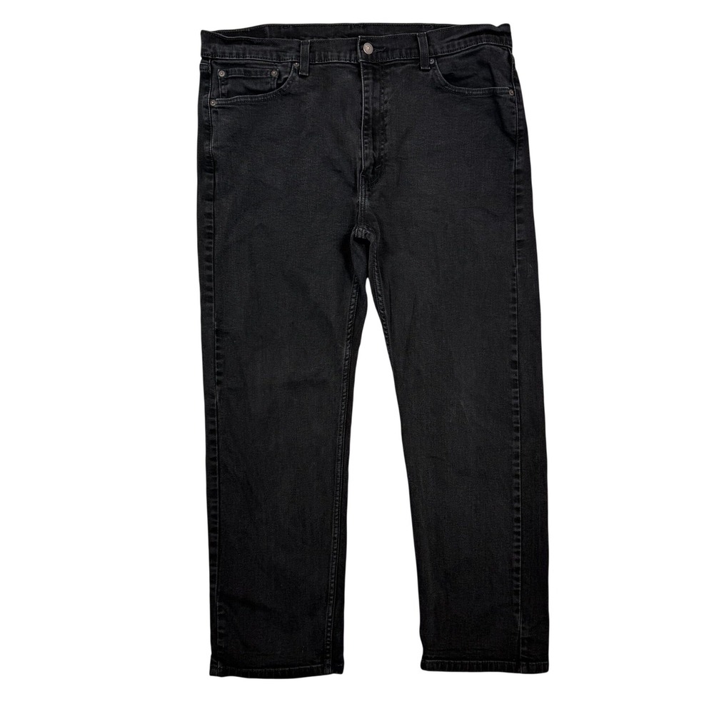 Levi's 505 Regular Fit Jeans Mens Black 40x30 (Fits 39x29) Straight Leg Denim